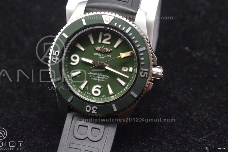 Edition TF Dial Superocean Black A2824 Green Strap Bezel Rubber Black 44 Best Automatic On Dark 1:1 0302